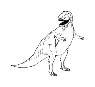 Раскраска с динозавром