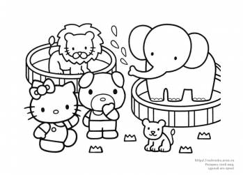 Раскраска фигурки из набора Hello Kitty