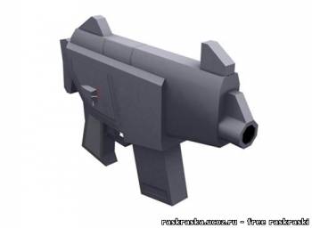 Пистолет-пулемет SMG собранный из бумаги