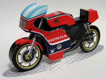 Модель из бумаги мотоцикл Honda