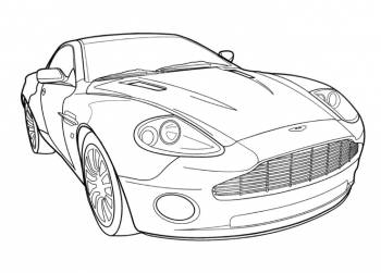 Раскраска машина Астон Мартин / Aston Martin