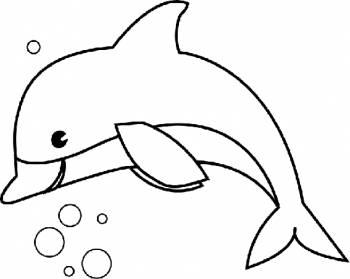 Раскраска веселый дельфин