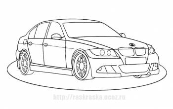 Раскраска машина BMW E90