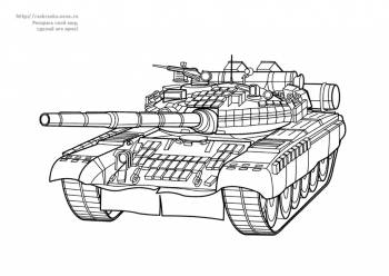 Раскраска боевой танк Т-80