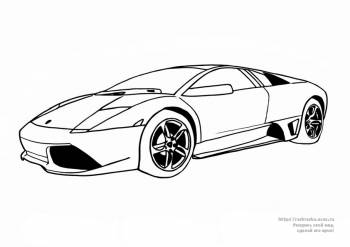 Раскраска спортивная машина Lamborghini Murcielago