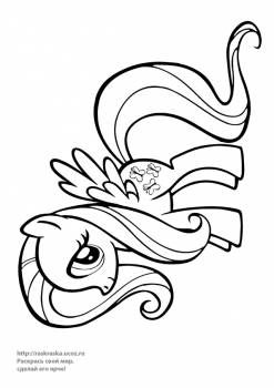 Раскраска My Little Pony / Флаттершай Fluttershy