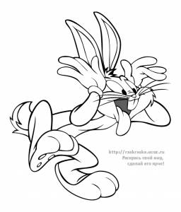 Раскраска Disney Bugs Bunny / Багз Банни дурачится
