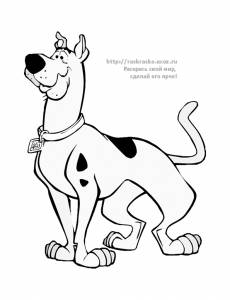 Раскраска собака Скуби-Ду / Scooby-Doo