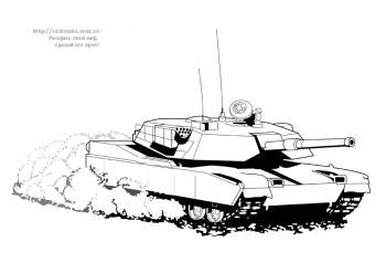 Раскраска американский танк